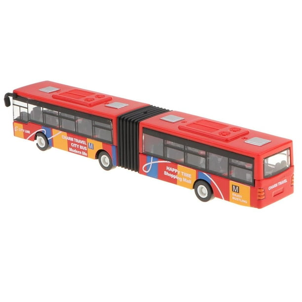  Autos de juguete de autobús fundido a troquel 1/42, vehículos  de juguete de autobús urbano de metal con puertas iluminadas y abiertas  para niños y niñas, 11.8 pulgadas : Juguetes y Juegos