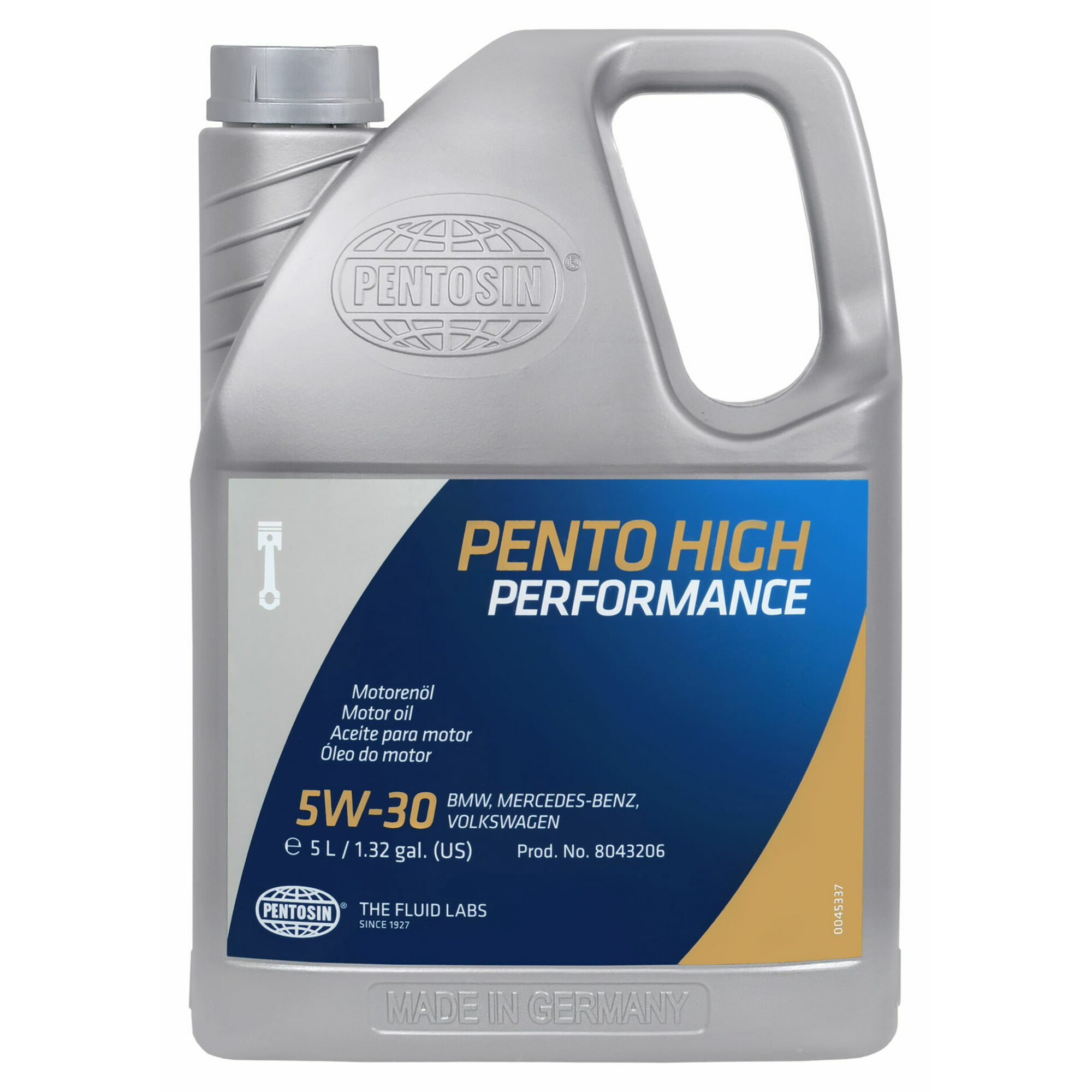 Aceite de motor s5 2008 a 2012 audi v8 4.2l alemán sintético high performance 5 lts 5w30 pentosin .