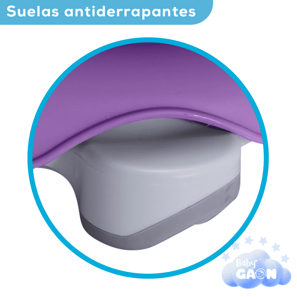 Silla Periquera de Bebe Portátil Plegable con Altura Regulable con Charola  para Comer Rosa Baby Gaon Booster