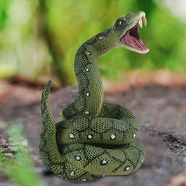 Realista Serpiente Modelo Juguete Animal Estatuilla Juguete Modelo Juguetes  Tricky Creepy Scary Serpiente Juguete Práctica Prop Verde Macarena Juguetes  de serpiente de simulación