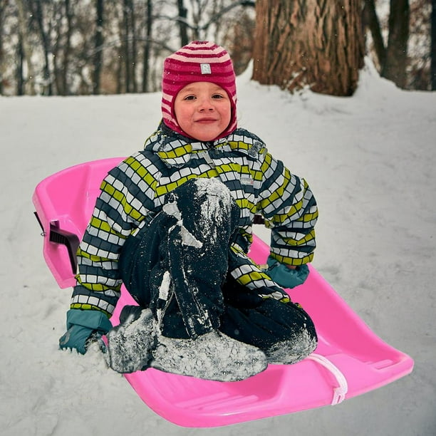 Tabla de trineo de nieve, tablas de esquí de invierno para exteriores,  trineos de nieve portátiles, trineos de descenso, trineo de snowboard para  niño rojo Macarena trineo de nieve para niños