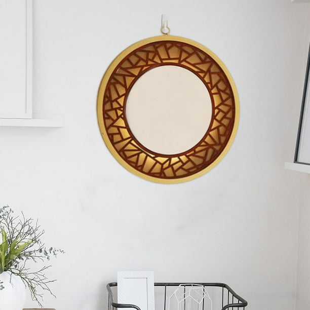 Paquete de 2 Espejos Colgantes Artísticos para Decoración de , Espejos  Decorativos para Pared, Accesorios para fotografía Soledad Espejo redondo  de pared