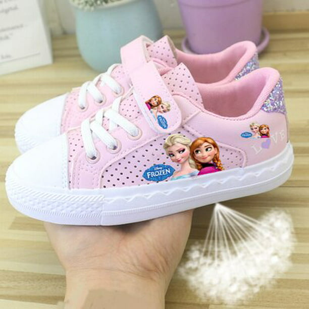 Disney nuevos niños Frozen blanco rosa zapatos casuales niñas