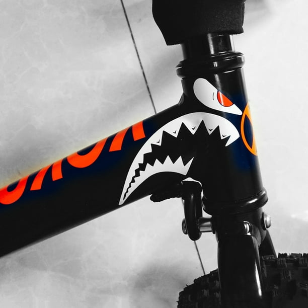 Ciclismo Pegatinas para bicicleta con estampado de ojos de tiburón marco  delantero de bicicleta pegatina para tubo superior (blanco) Likrtyny Para  estrenar