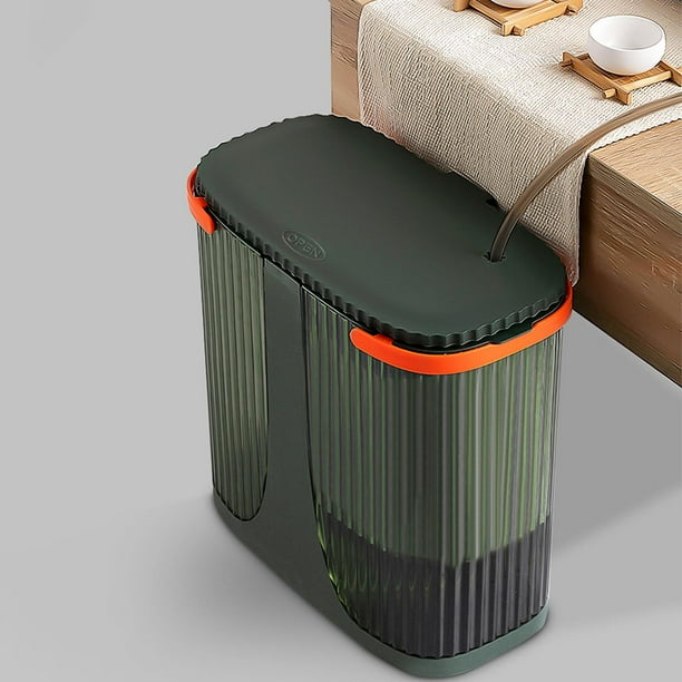 Papelera de reciclaje de basura para separación seca y húmeda, papelera  para el hogar, baño, sala de estar, clasificación de doble uso, sin tapa