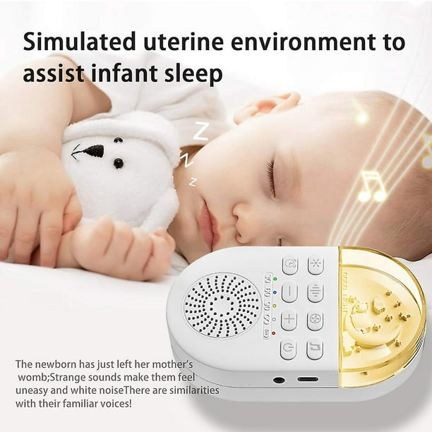 Máquina de ruido blanco, apagado temporizado, instrumento para dormir, luz  nocturna con reproductor de música para bebés adultos brillar Electrónica