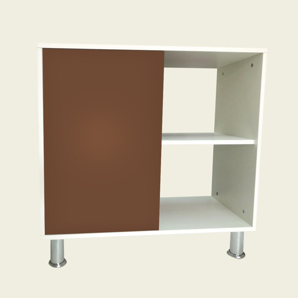 Mueble Multiuso 3 Puertas con base de apoyo y estantes para