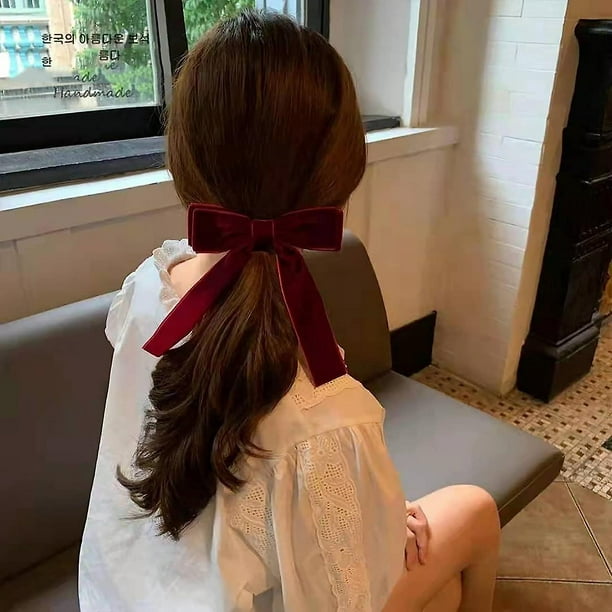 2 lazos de terciopelo para el pelo para mujeres y niñas, regalos