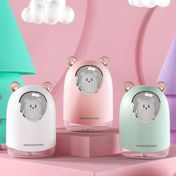 HUMIDIER Humidificadores portátiles para automóvil, humidificadores  pequeños de niebla fría, luces nocturnas USB de 7 colores, sin agua,  apagado