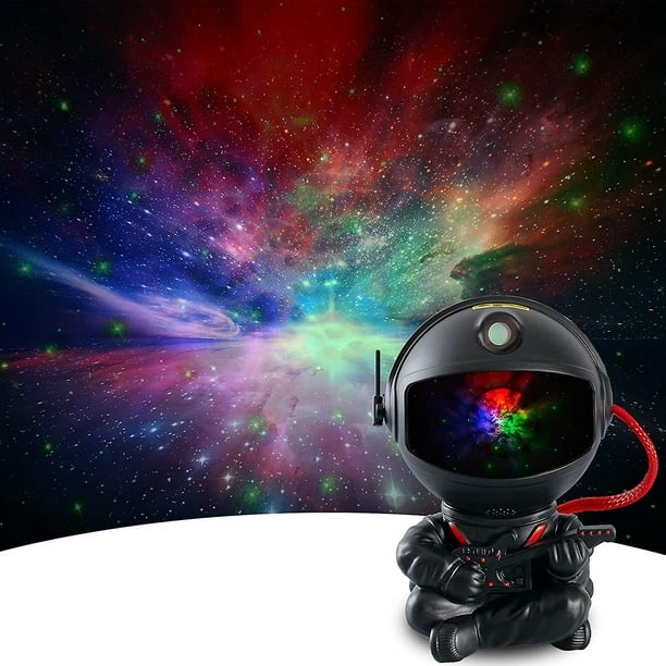 Luz de proyección de estrella de astronauta luz nocturna LED para niños  lámpara de proyector de techo de nebulosa galaxia con control remoto y