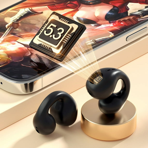 Audífonos Inalámbricos Bluetooth 5.3 Deportivos de Conducción Ósea con Clip  de Oreja 2023 y Cargador USB+PD Tipo-C 33W Ehuebsd para iPhone Samsung