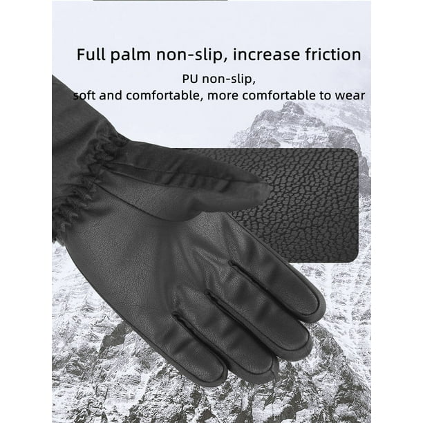 Guantes de esquí impermeables para hombre, guantes cálidos de