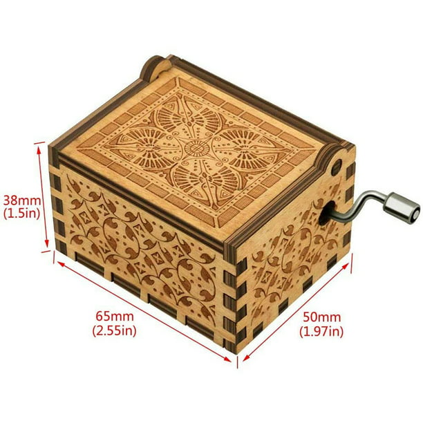 Caja de música Sinzyo con mecanismo de madera tallada clásica caja musical  regalo para Navidad, cumpleaños, día de San Valentín, el mejor regalo para