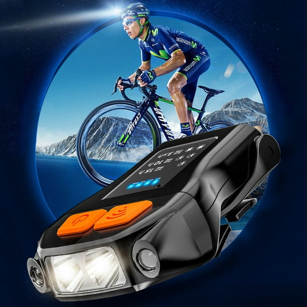 Linterna para cabeza o casco, lámpara para senderismo o ciclismo, Luz LED