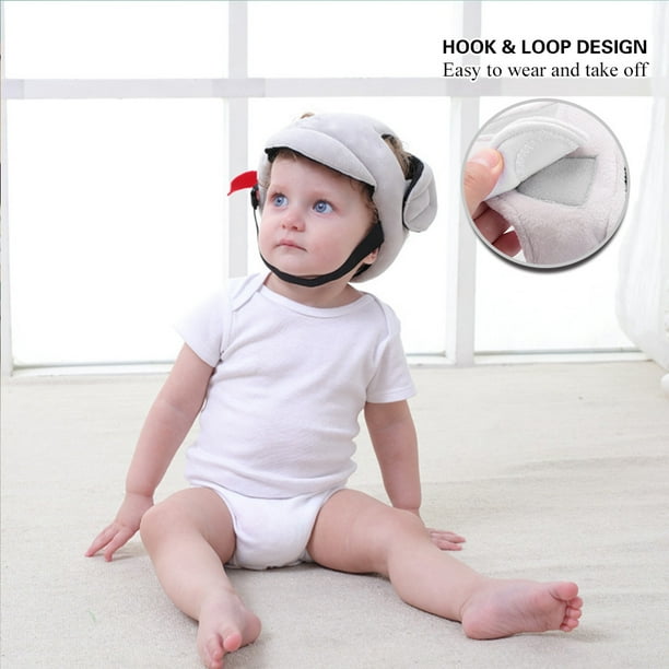 Casco de seguridad para bebé, protector de cabeza, cojín protector para la  cabeza, lindo casco de seguridad ajustable para niños, gorra de arnés para