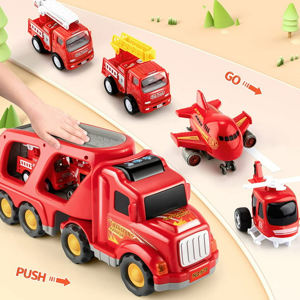 Juguetes para niños de 3 4 5 6 7 años - Vehículos de construcción  Transporte Camión Transportador Juguete Niños Juguetes Camión para niños  pequeños