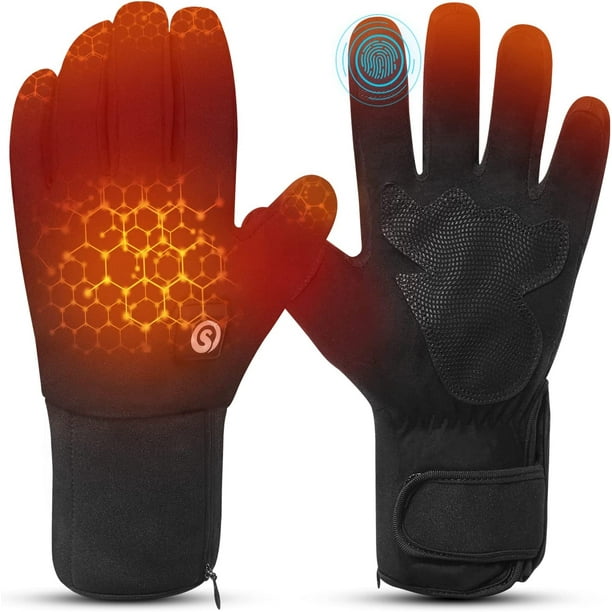 Guantes térmicos recargables para hombre y mujer, kits de guantes de calor  para motocicleta con pilas AA, guantes para artritis cálidos de invierno
