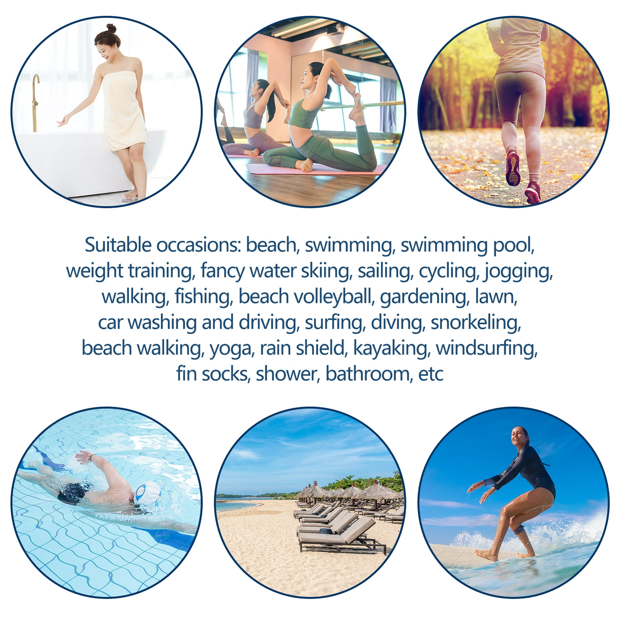 Zapatos de agua descalzos para hombre y mujer calcetines de agua Ehuebsd de  secado rápido zapatillas deportivas para playa natación Surf y ejercicio
