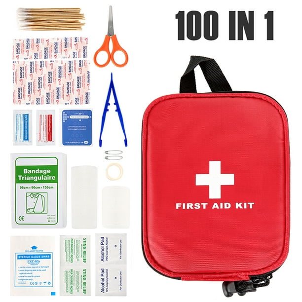 Botiquín de primeros auxilios para coche - Kit de emergencia - Camping.