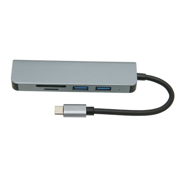 Adaptador multipuerto USB C Hub 7 en 1 portátil espacio de