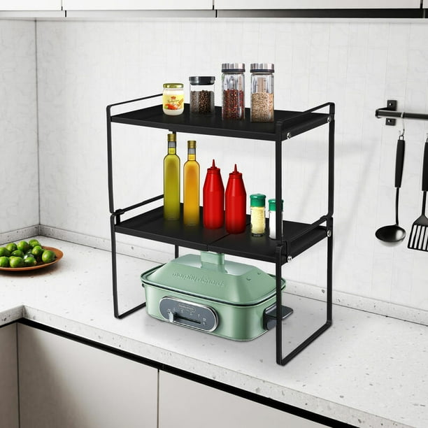 Organizador extensible metalico de estante para cocina