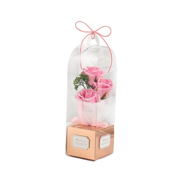 Rosa artificial Jabón Flor Regalo Clavel Rosa Ramo Regalo de cumpleaños  Mujer Flor de jabón Caja de flores para el Día de San Valentín Día de la  madre Boda Decoración del hogar