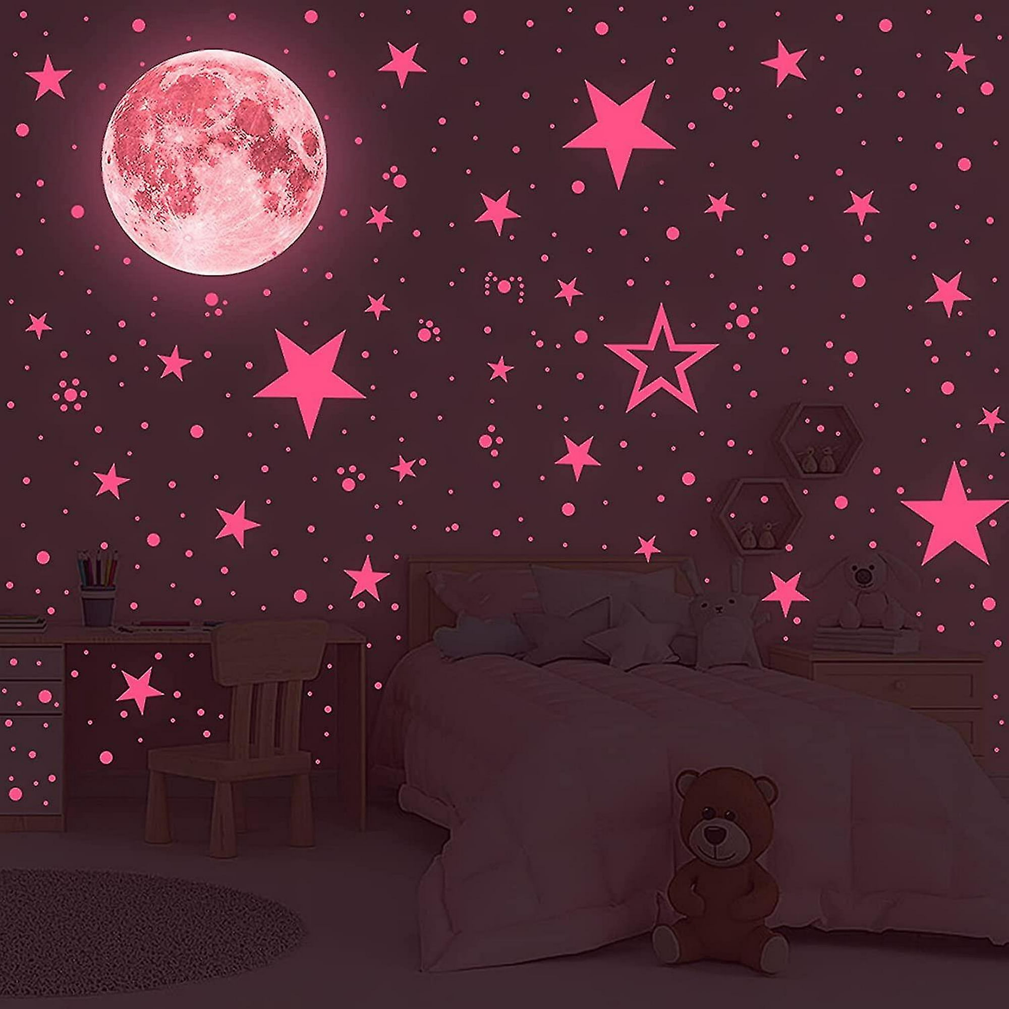 Decoración de pared, luz de dormir, luz nocturna, habitación infantil,  habitación del bebé, Luna -  México