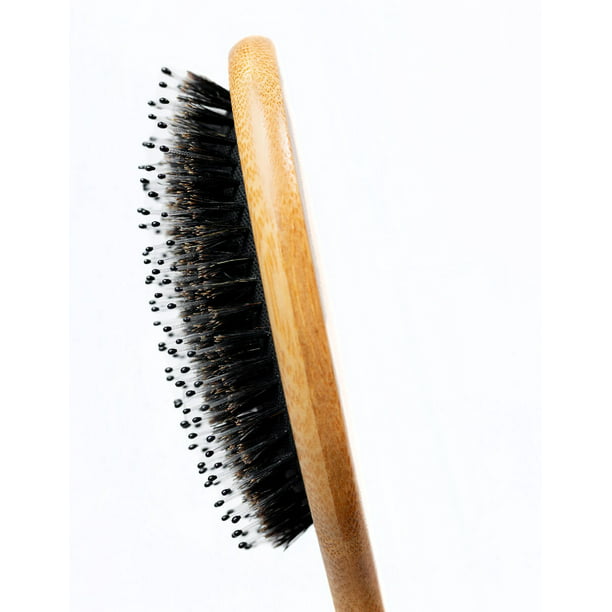 Cepillo para Cabello Ecowood de Bambú con Cerdas Naturales de Jabali y  Punta Redonda Ecowood Cepillo cabello cerdas jabalí