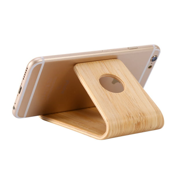 Soporte para móvil de madera de bambú 