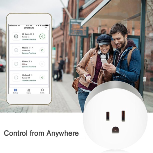 Enchufe Con Control Remoto Wifi Consumo De Energía, Temporizador