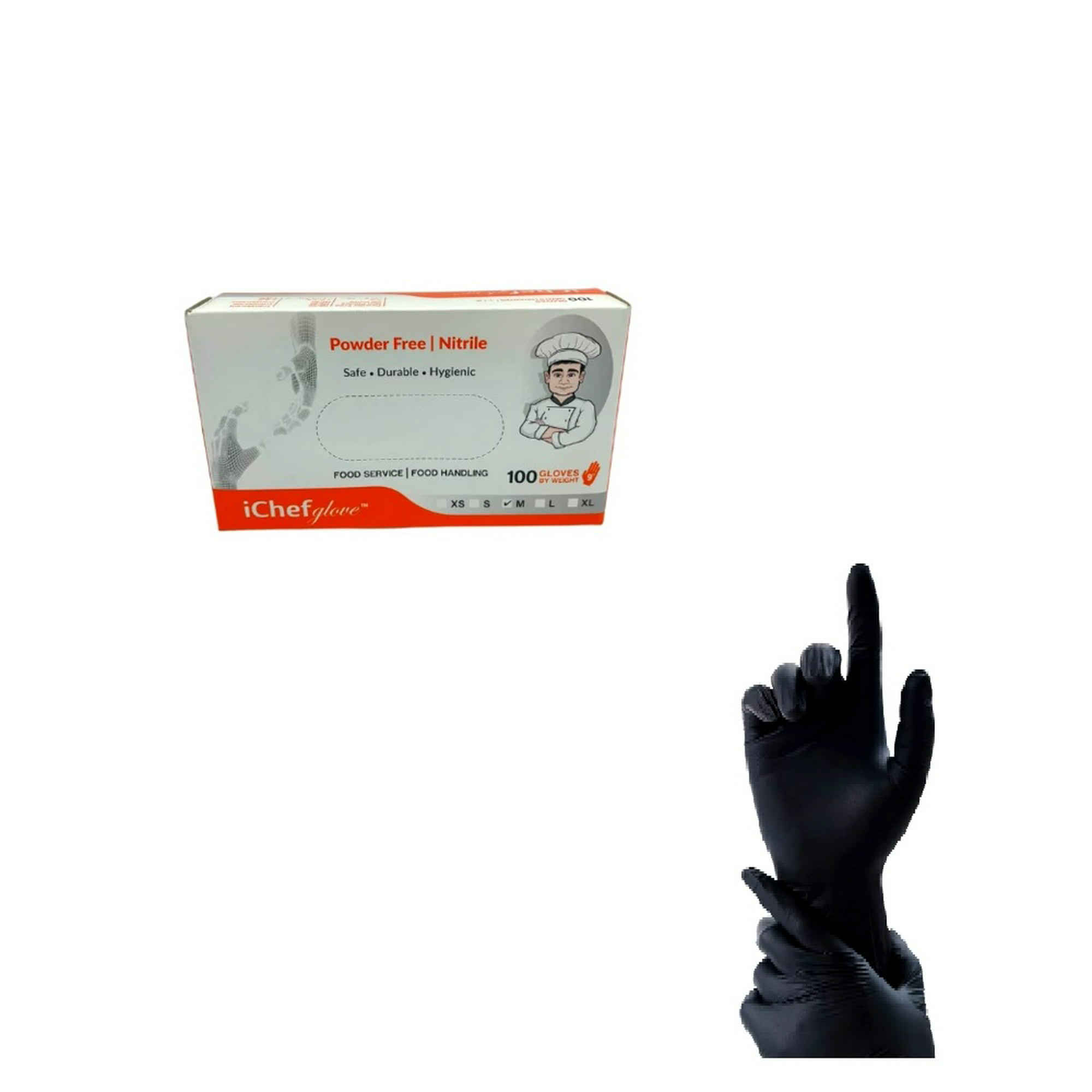 Sociable base Aceptado Guantes para chef de Nitrilo caja con 100 guantes color Negro Talla Mediana  Smart Glove 2227 | Walmart en línea