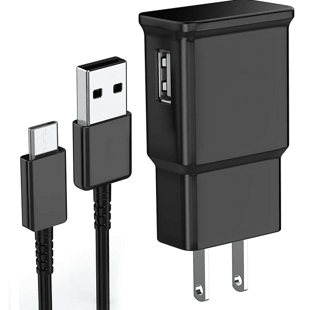  Cargador de pared de carga rápida adaptable y kit de cable USB  tipo C de 5 ft (1.52 m), compatible con Samsung Galaxy  S20/S10/S10+/S9/S9+/S8/S8+ Note 8/Note 9 y otros teléfonos inteligentes (