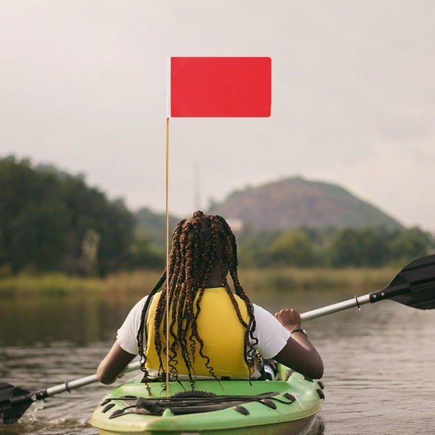 Bandera de seguridad para Kayak de 1, de montaje , fácil instalación,  montaje en , de visibilidad para Kayak para bote, DYNWAVEMX Bandera de  seguridad en kayak