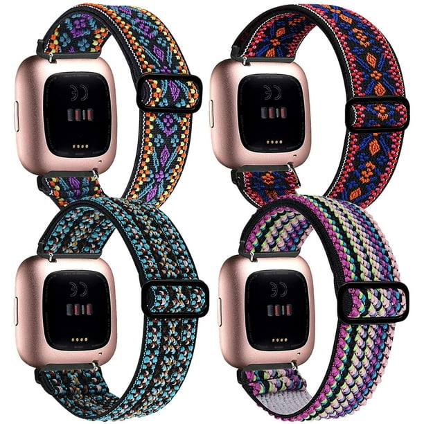 Correa de nailon tejida para Fitbit Versa 2 / Versa 1/Versa Lite, pulsera  de reloj para