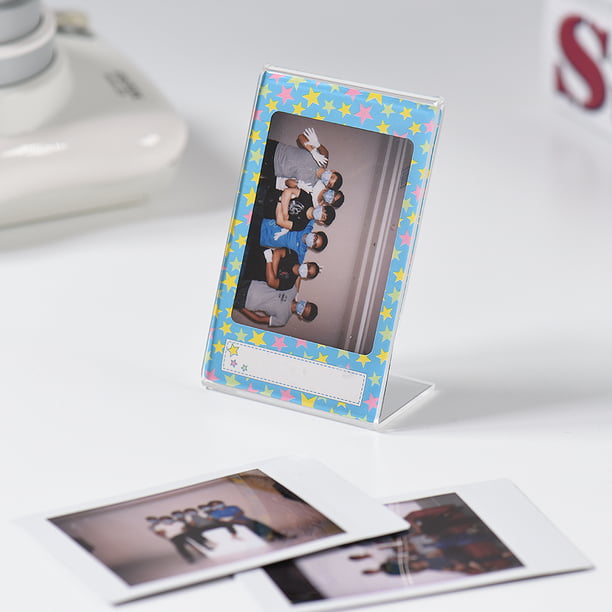 Marco de fotos acrílico de 3 en forma de L Mini soporte transparente para Fujifilm  Instax Mini Abanopi Soporte de fotos