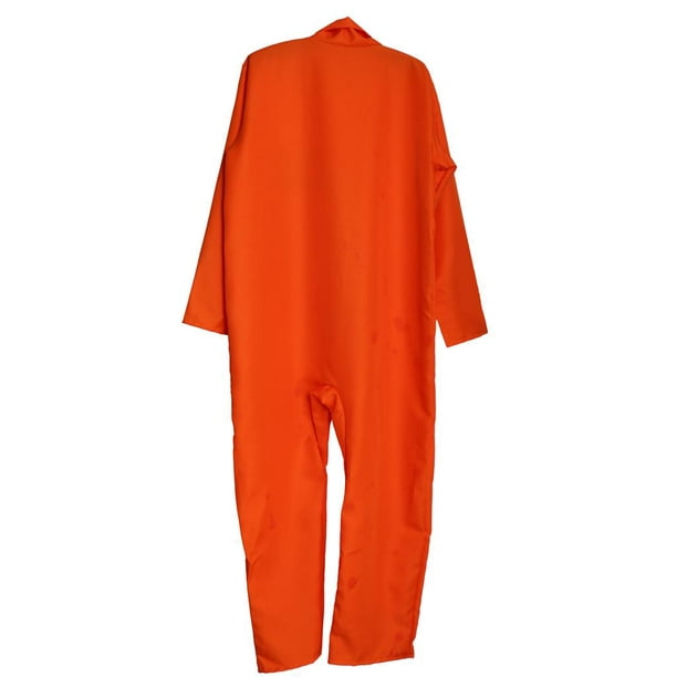 Disfraz de Prisionero para Hombre, Color Naranja Adulto Hugo Mono de  prisionero