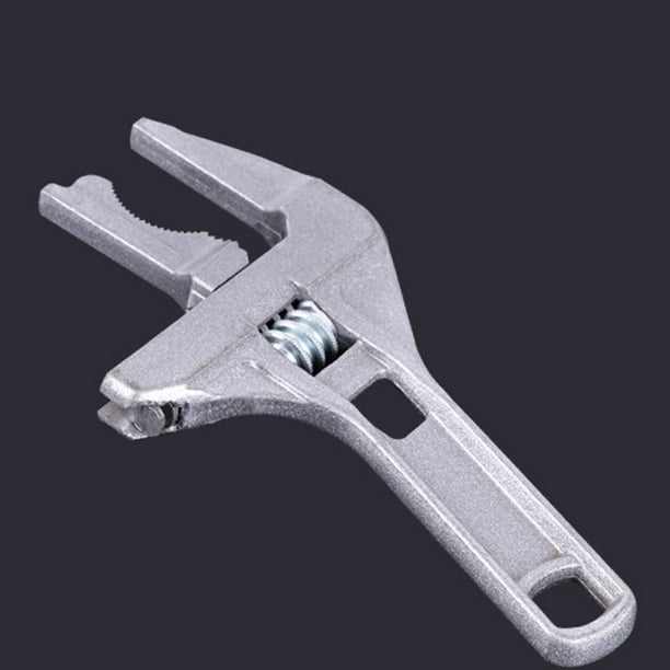 Llave ajustable de apertura grande de 0.630-2.677 in, llave de baño ligera  de aleación de aluminio de mango corto, herramienta de reparación de llave