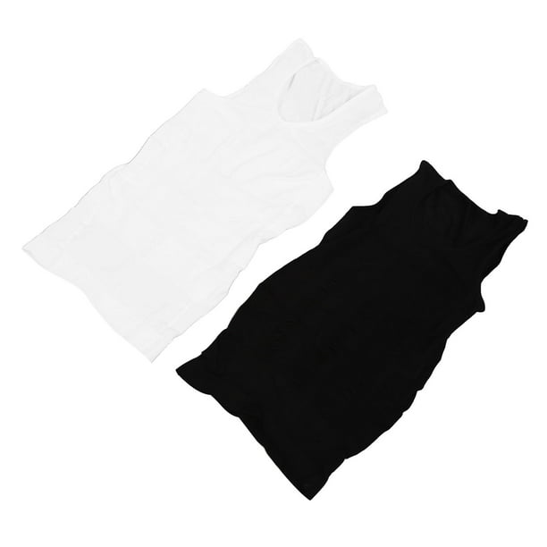 Camiseta moldeadora para hombre cuello en U nailon elástico negro