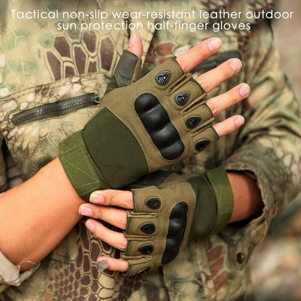 Guantes tácticos de dedo completo para entrenamiento militar, 3 colores