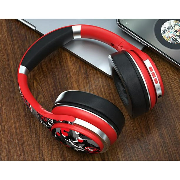 Auriculares inalámbricos Bluetooth sobre la oreja Orejeras suaves plegables  Rosado Sunnimix Auriculares con cable