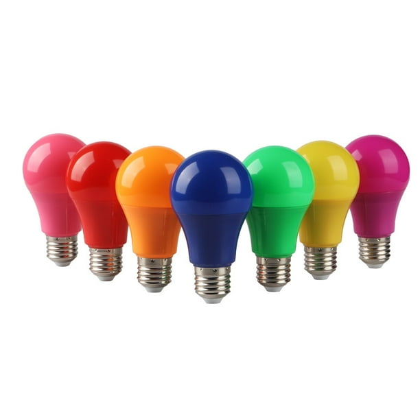 Bombilla Led de colores, Base E27 B22, lámpara de 8W, AC220V, 110V, rojo,  azul, verde, amarillo, rosa, luces de fiesta KTV para Bar