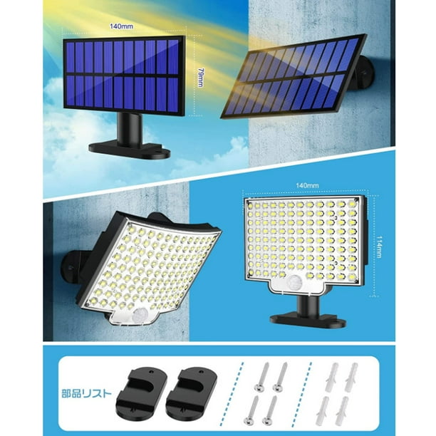  Tira de luces LED solares para exteriores, 16.4 pies