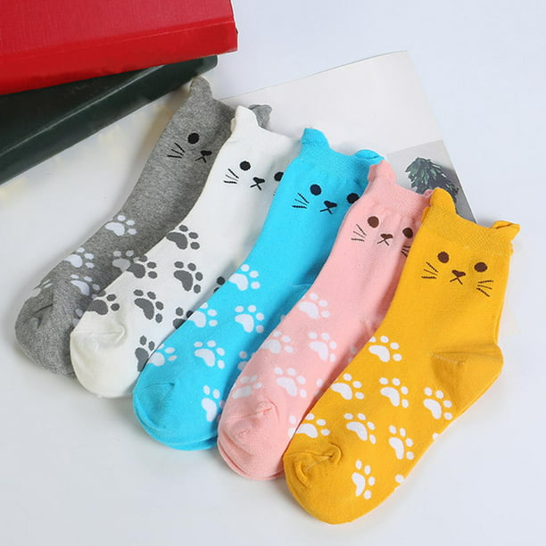 Calcetines de algodón para niños y niñas, calcetines suaves novedosos con  diseño de animales, 6 pares
