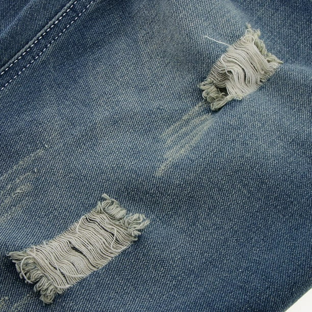 Pantalones de Mezclilla para Mujer para Hombre Grandes Y Altos Clásicos  Relajados en apariencia de Jeans 32 Yinane Pantalones vaqueros rasgados