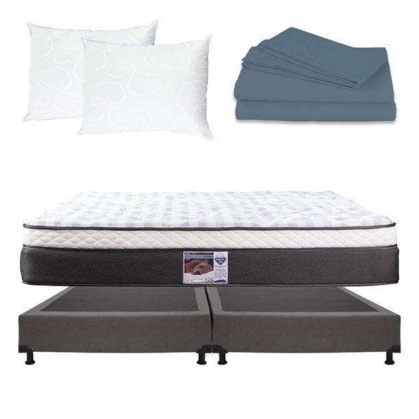 Paquete Colchon Queen Size + 2 Almohadas + Box + Cubre Colchon + Juego de  Sabanas Spring Air Smith