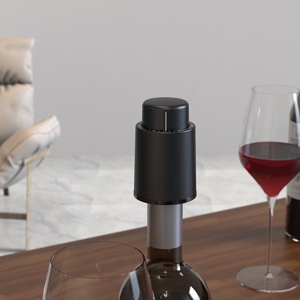  COKUNST - Sacacorchos eléctrico para vino, a baterías, con  cortador papel de papel aluminio, botón de un solo clic, automático,  reutilizable, para amantes del vino, regalo, hogar, cocina, fiesta, bar y