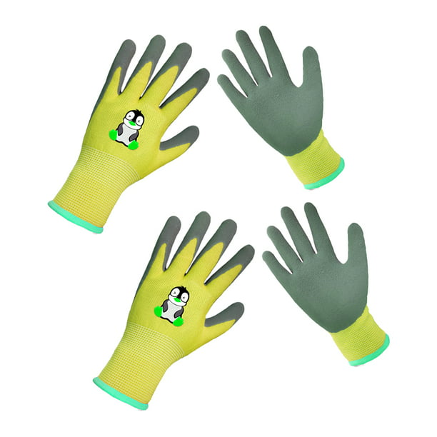 2 pares de guantes de jardinería de dibujos animados para niños