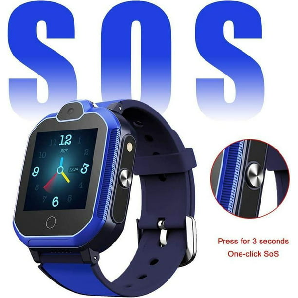 Smartwatch Localizador Video Llamada Niños GPS 4G Azul Genérica Localizador