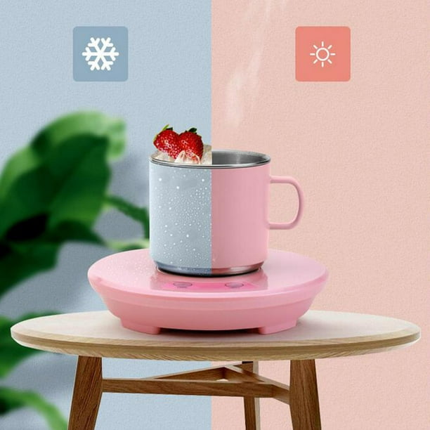  Calentador de café con taza: calentador de café inalámbrico  inteligente para escritorio, calentador de café para taza de café, para  escritorio, plato calentador de taza de café rosa : Hogar y