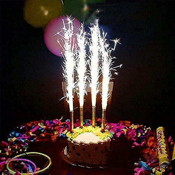 uds vela para pastel bengala fuegos artificiales seguro sin humo velas de  cumpleaños fuente decoración de pastel de fiesta-12 uds Kuyhfg Sin marca